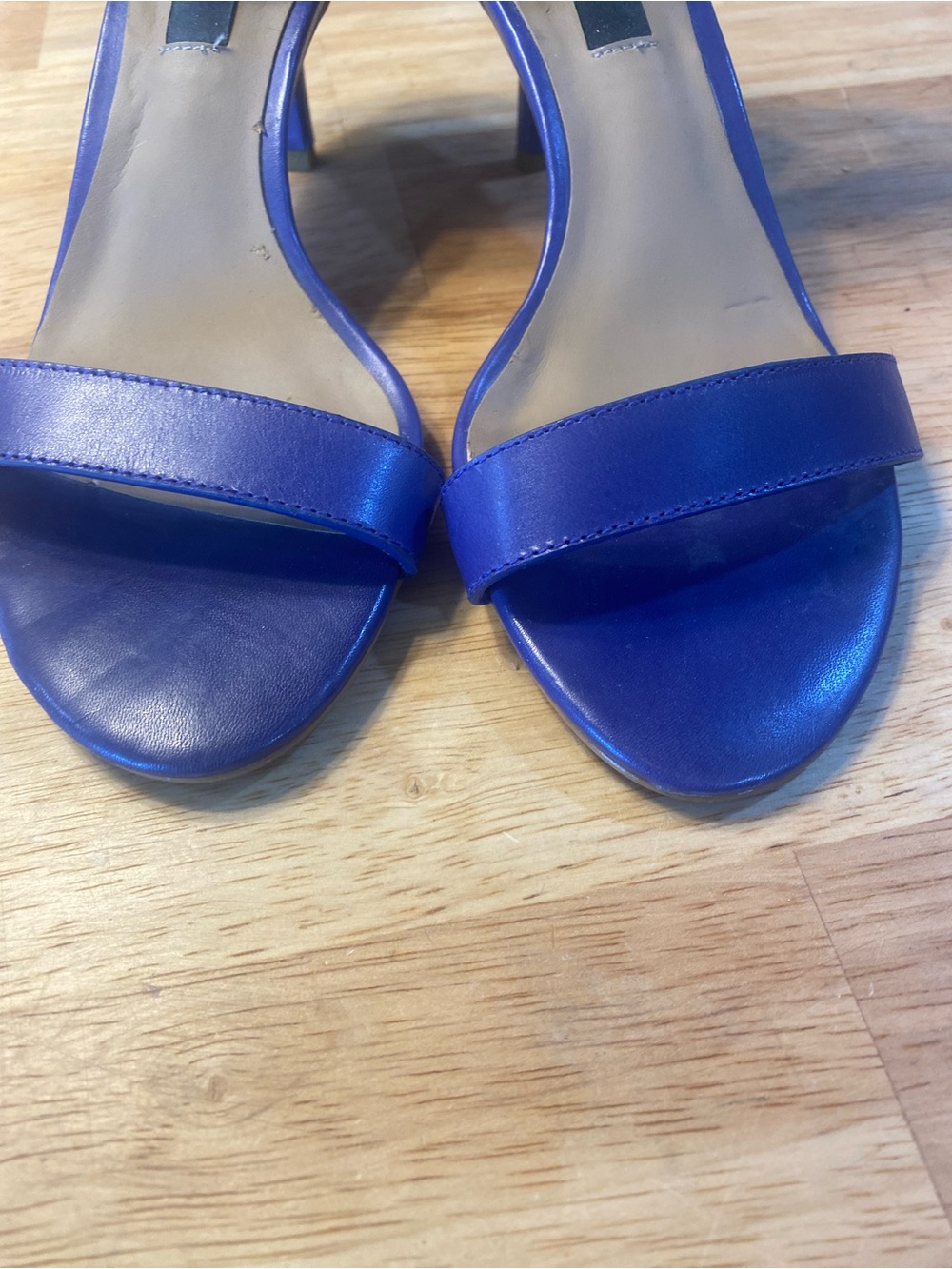 Ann Taylor Purple Open-Toe Ankle-Strap Stilettos - Picture 7 of 7